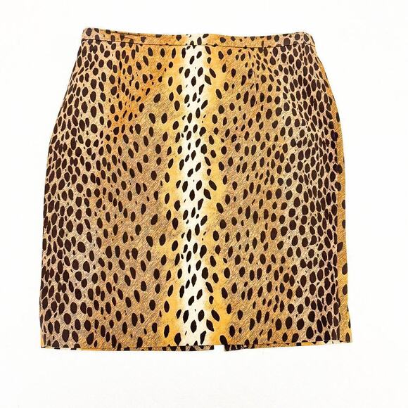 Michael Kors Leopard Print Pencil Skirt Patterned Size 8 Petite - Picture 1 of 6